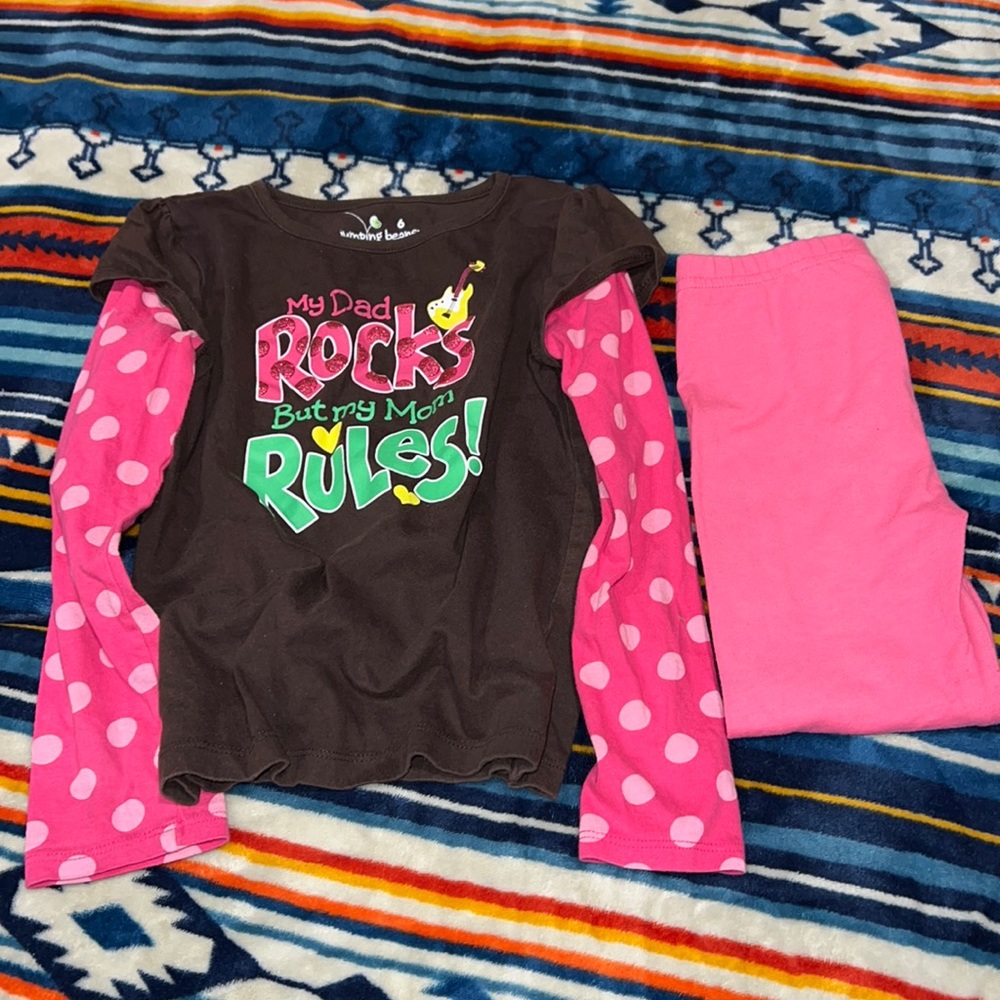 Girls long sleeve shirt and legging